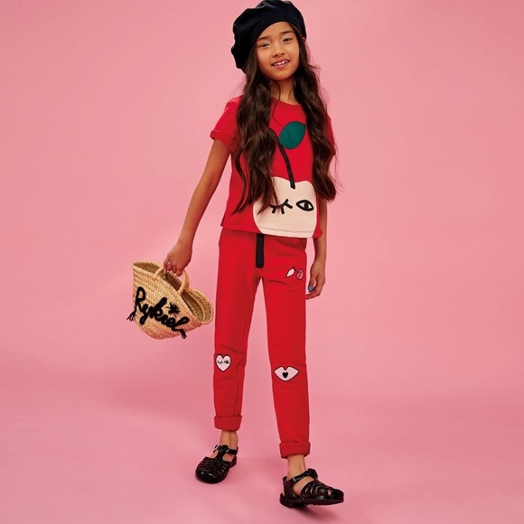 Sonia Rykiel Paris girls super soft cotton joggers top set tracksuit - Picture 2 of 16